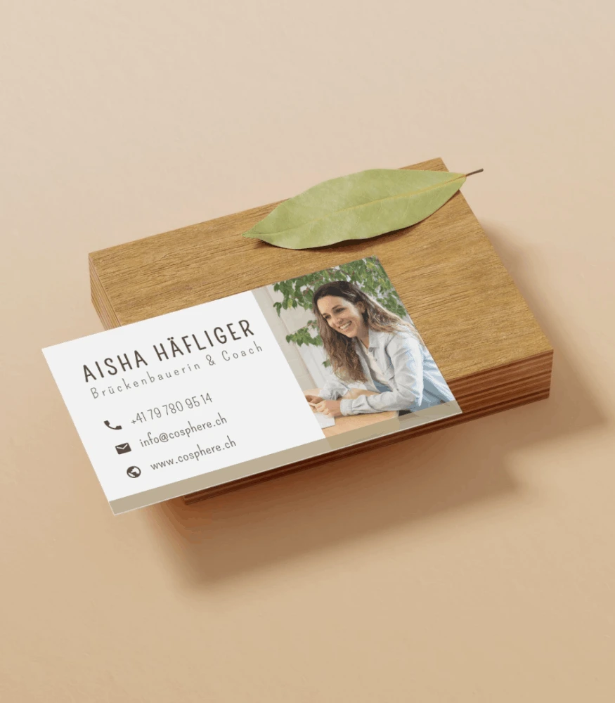 Visitenkartendesign für Cosphere.ch